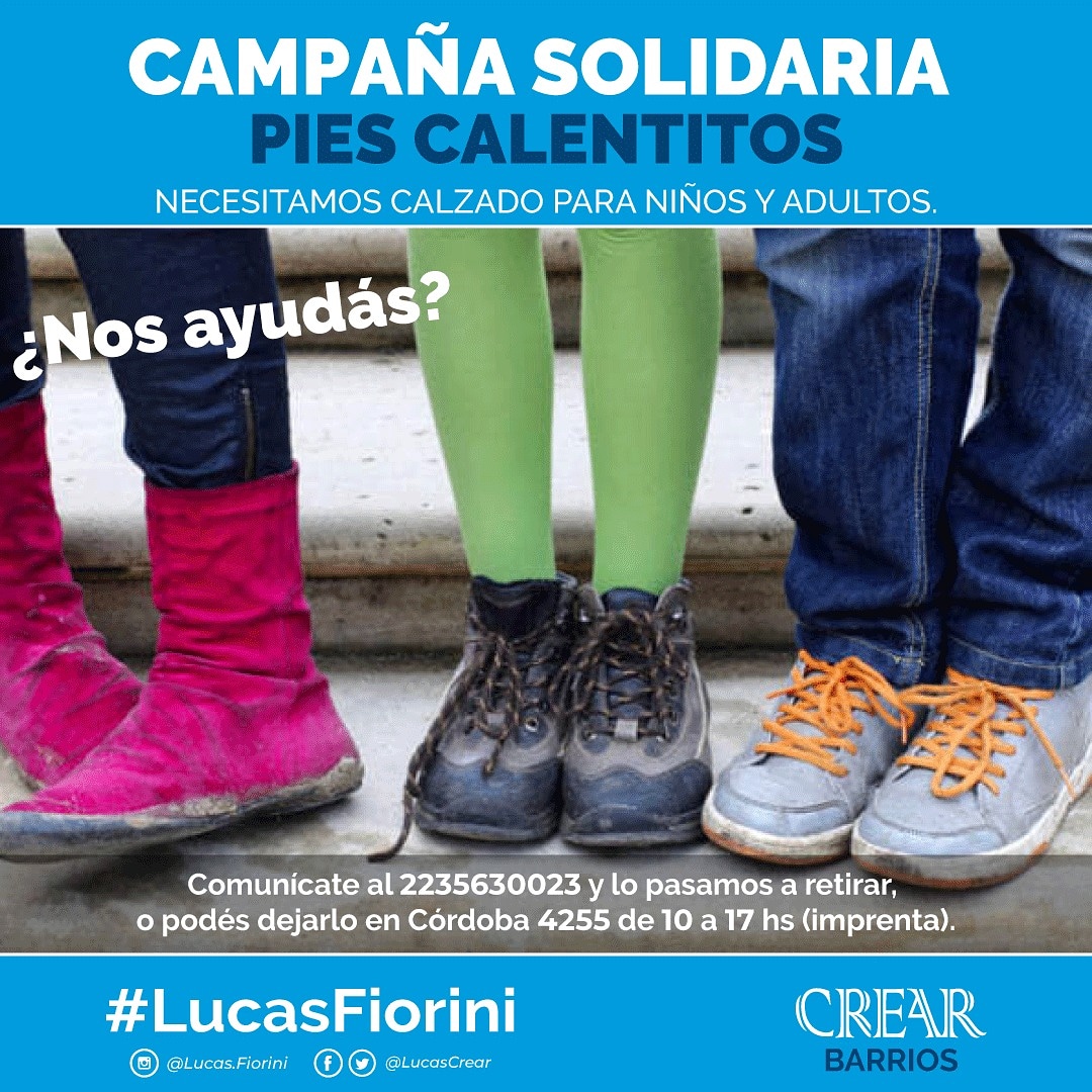 Mar del Plata: Colecta solidaria Pies Calentitos