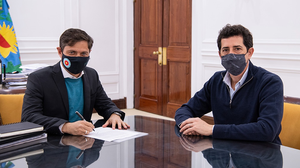 Kicillof y De Pedro firmaron convenio para ensanche de la ruta provincial 41