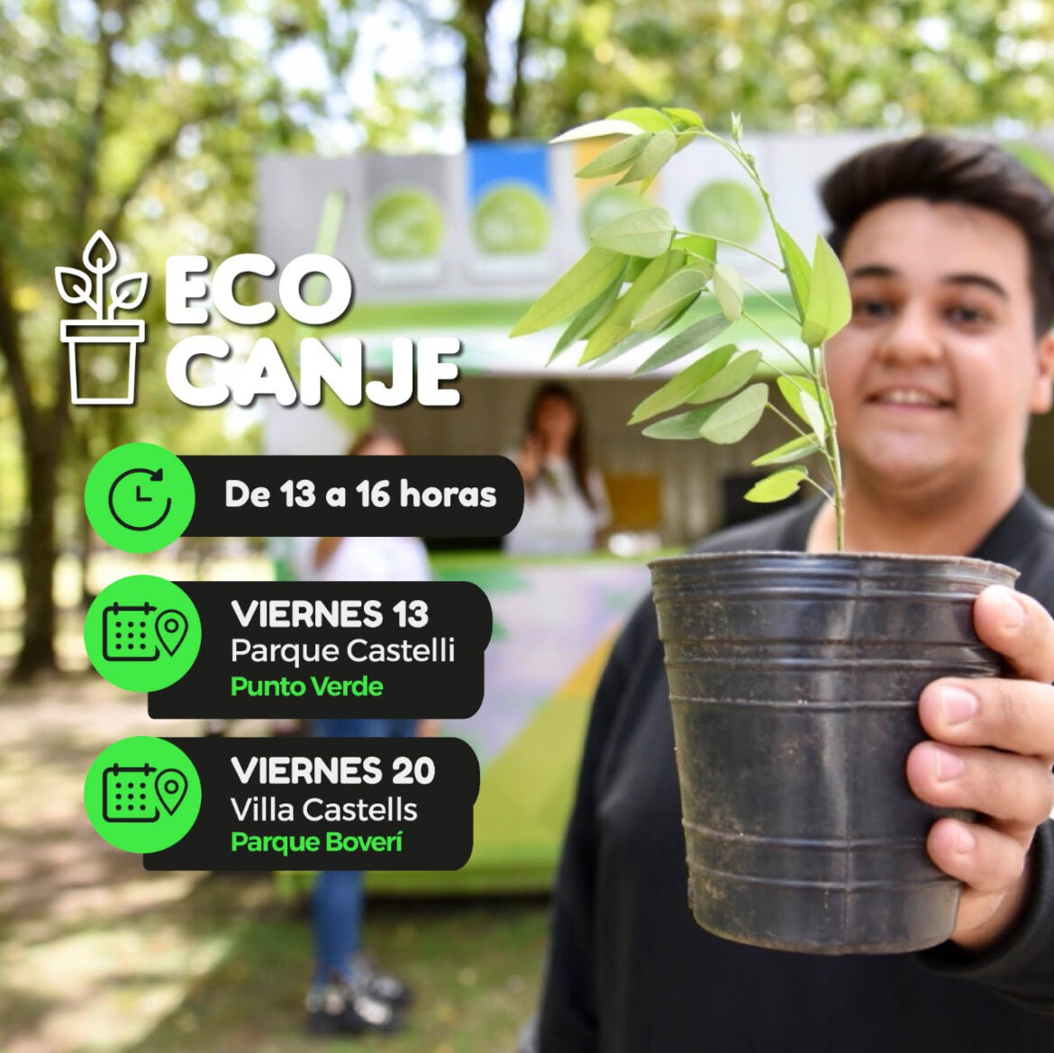 Organizan una jornada de “Eco-canje” en Parque Castelli