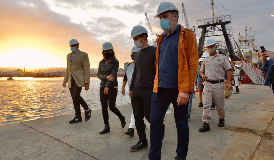 Autoridades portuarias bonaerenses visitaron obras en la terminal de Mar del Plata