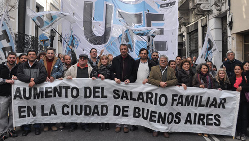 Estatales porteños harán una clase pública para exigir la actualización de asignaciones familiares