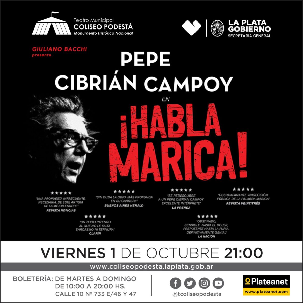 La Plata: Importantes obras y artistas saldrán a escena durante octubre en el Coliseo Podestá