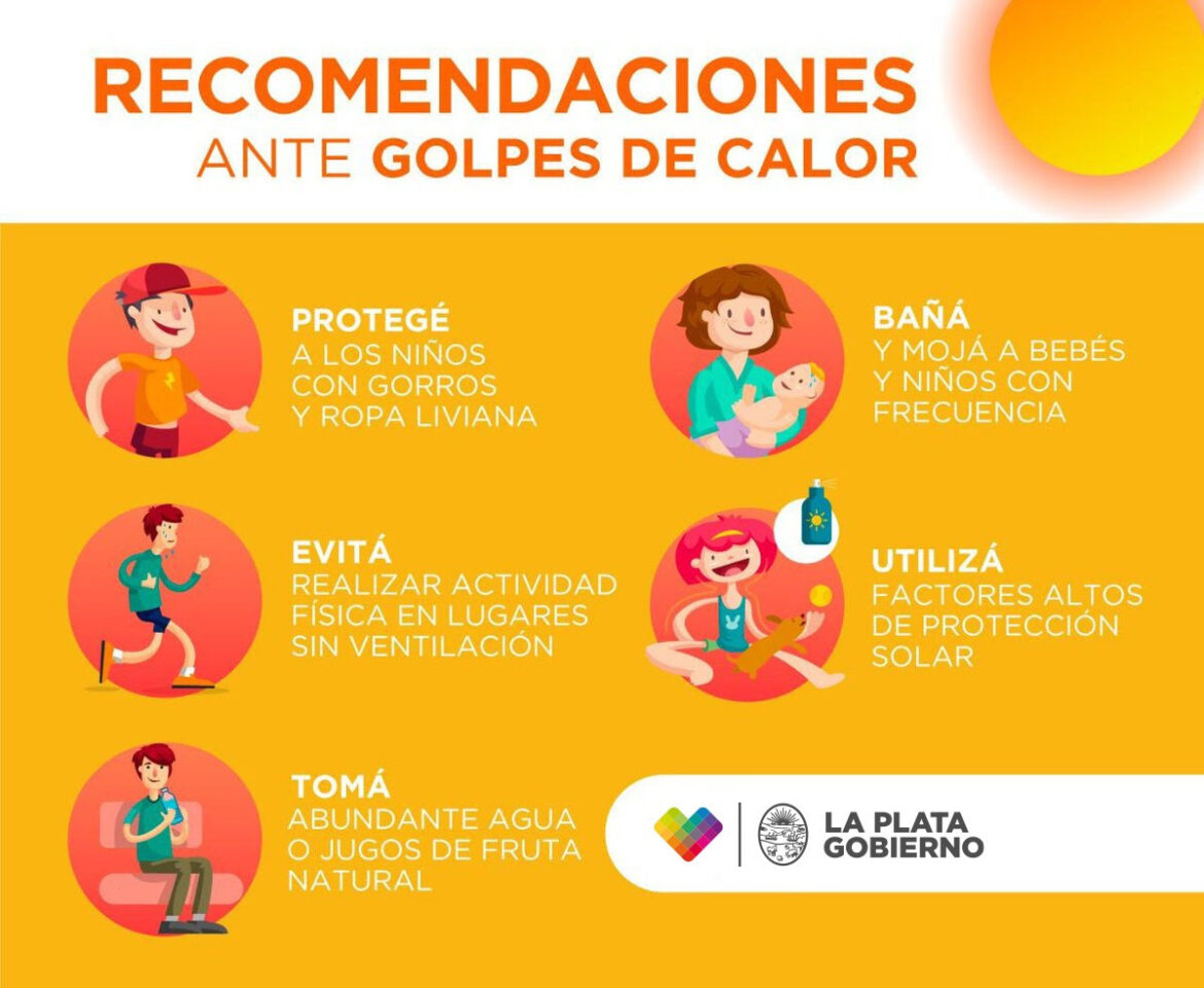 La Plata: Ante el pronóstico de altas temperaturas, brindan consejos para evitar golpes de calor