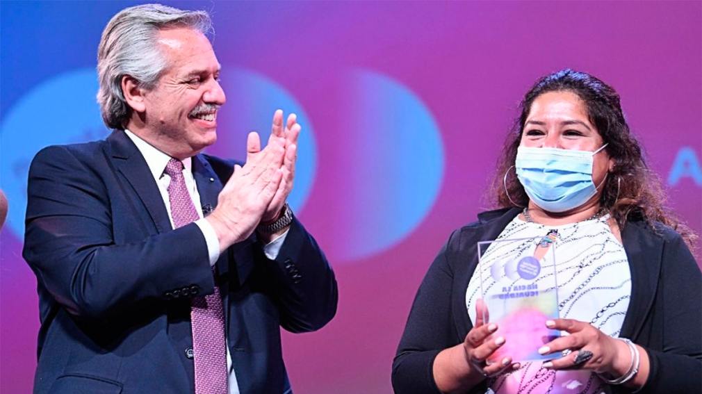 El Presidente encabeza un acto por el Día Internacional de las Mujeres Trabajadoras en José C. Paz