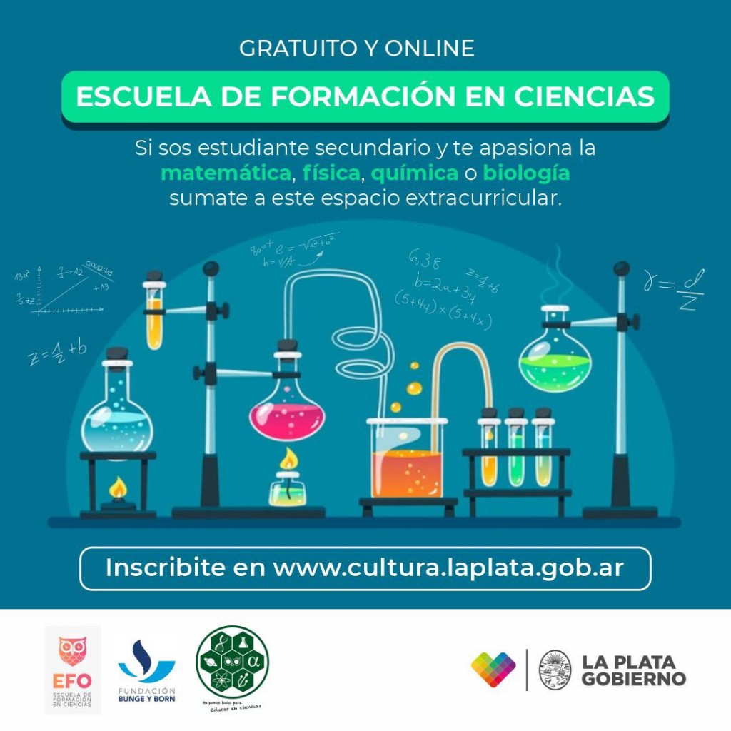 La Plata: Matemática, Física, Química y Biología estudiantes secundarios podrán capacitarse en materias vinculadas a las ciencias