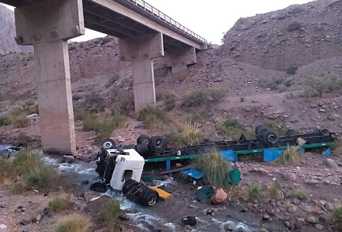 Murió un camionero al desbarrancar su vehículo en zona de alta montaña en Mendoza