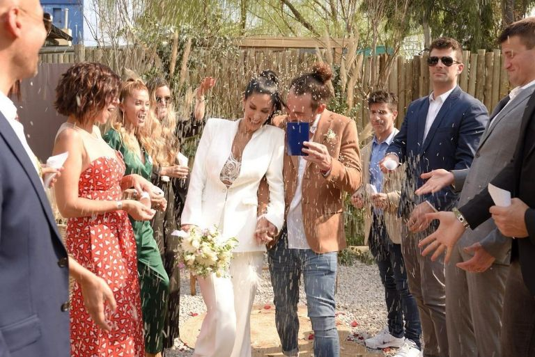 La intimidad del casamiento por civil de Silvina Escudero y Federico