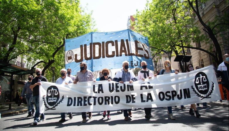 Paro nacional de 48 horas y marcha de judiciales por aumento y participación en la obra social