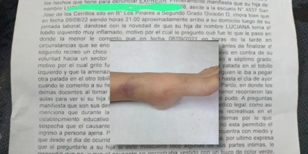 Abusó de una nena en la escuela y le quebró el pie para que no lo delate
