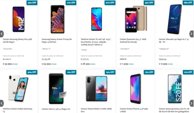 Solo por hoy y mañana podes comprar celulares en hasta 18 cuotas sin interés