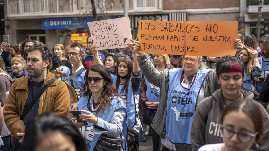 Docentes de UTE-Ctera y UTE harán hoy un paro con movilización a Jefatura de Gobierno porteña