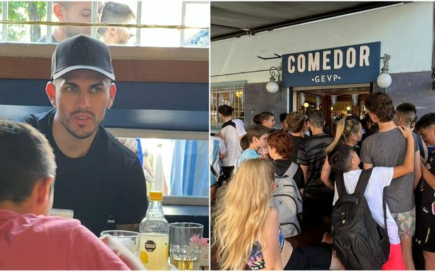 Leandro Paredes almorzó en un club de barrio y celebró con hinchas el Mundial