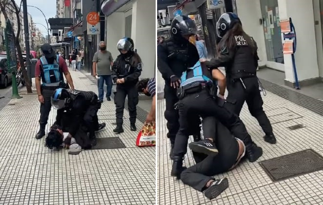 Un hombre fue detenido tras patear en el piso a una policía de la Ciudad en Recoleta