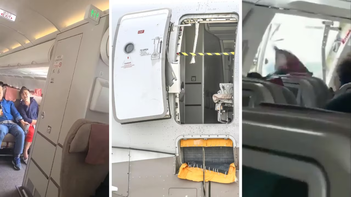 Video: Pánico en el aire un pasajero abrió la puerta del avión en pleno vuelo y 12 personas resultaron heridas