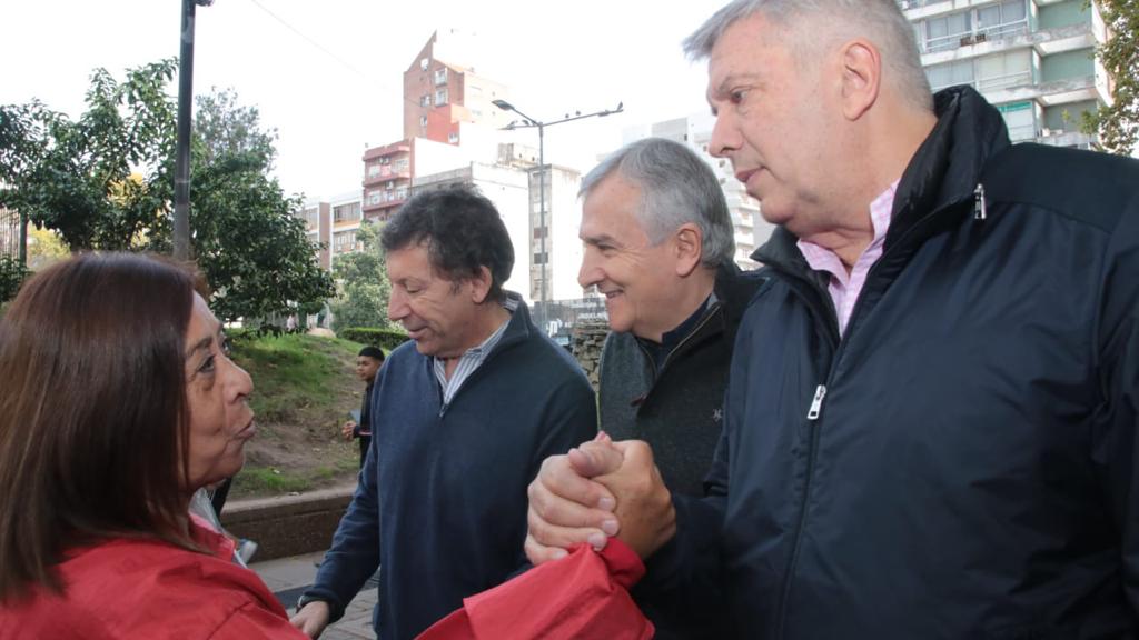 San Martín: Morales, Posse y Carusso recorrieron la peatonal Belgrano con el Dr. D´Alessandro
