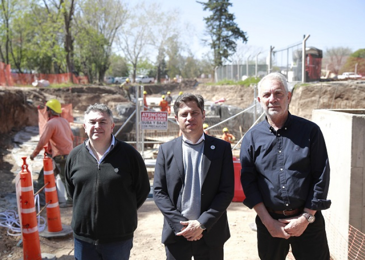 La Plata: Kicillof y Alak recorrieron los avances de obras pluviales y viales