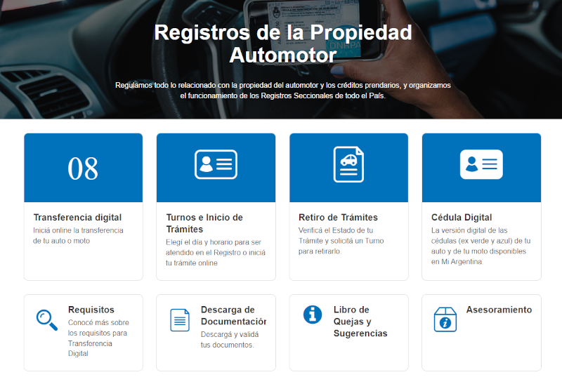 Aclaran que los trámites del Registro Automotor ya son digitales