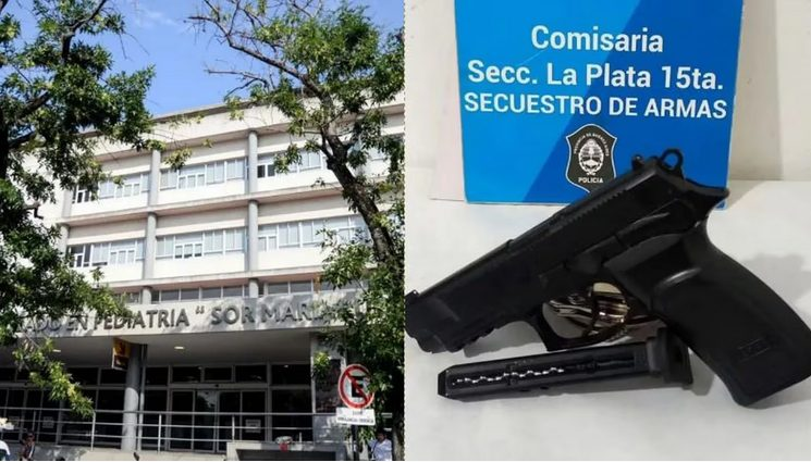Una nena de 2 años encontró un arma de su papá de y se disparó en el pecho en La Plata