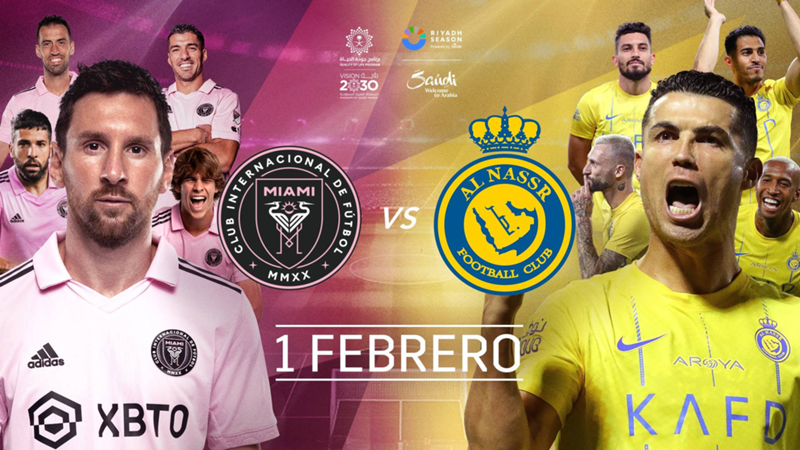 A qué hora juega el Inter Miami de Messi contra el Al Nassr de Ronaldo