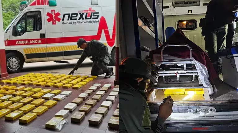 Trasladaban 134 kilos de cocaína en una ambulancia simulando una emergencia