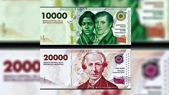 El nuevo billete de $ 10.000 empezará a circular en mayo