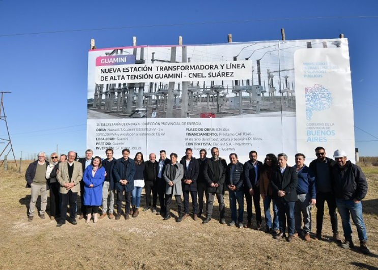 Kicillof dio inicio formal a las obras de construcción de la Estación Transformadora de Guaminí
