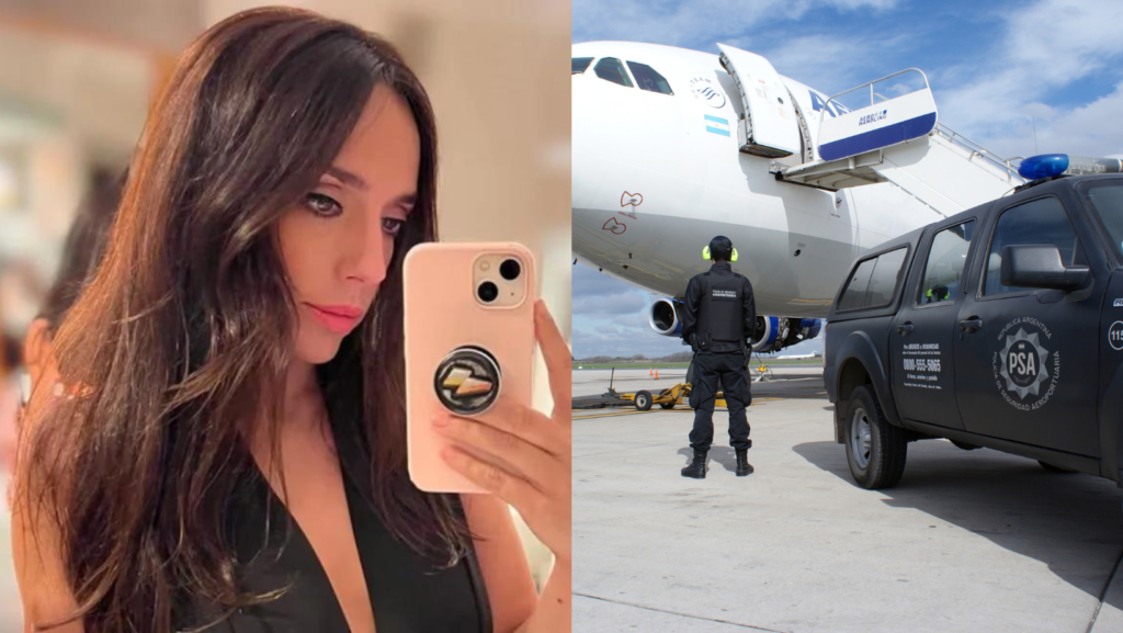La policía aeroportuaria denunció a Tamara Pettinato por el uso de bienes públicos