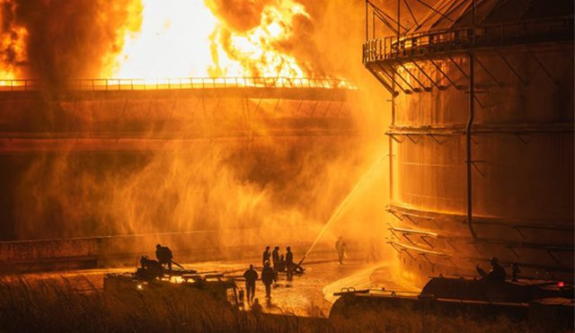 Importante incendio en una refinería de grasas en Quilmes: llamas de gran magnitud y una densa columna de humo