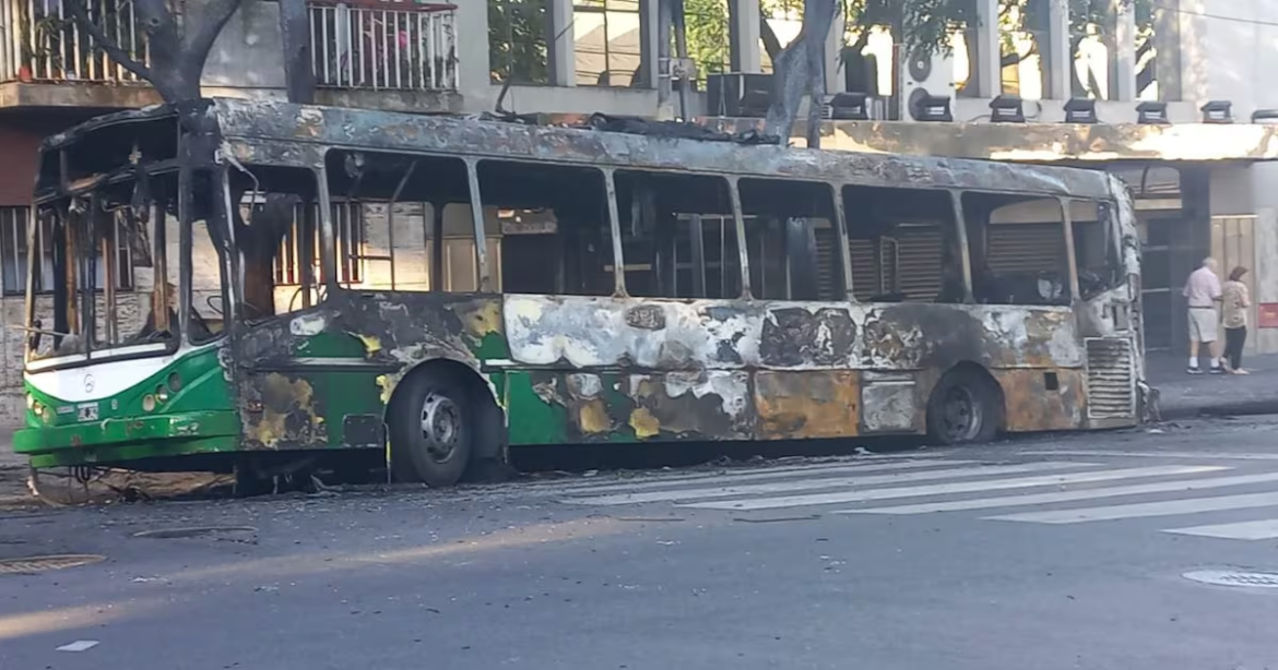 Mar del Plata: Se incendiaron un colectivo y una ambulancia cerca de Parque Centenario: evacuaron a 11 personas