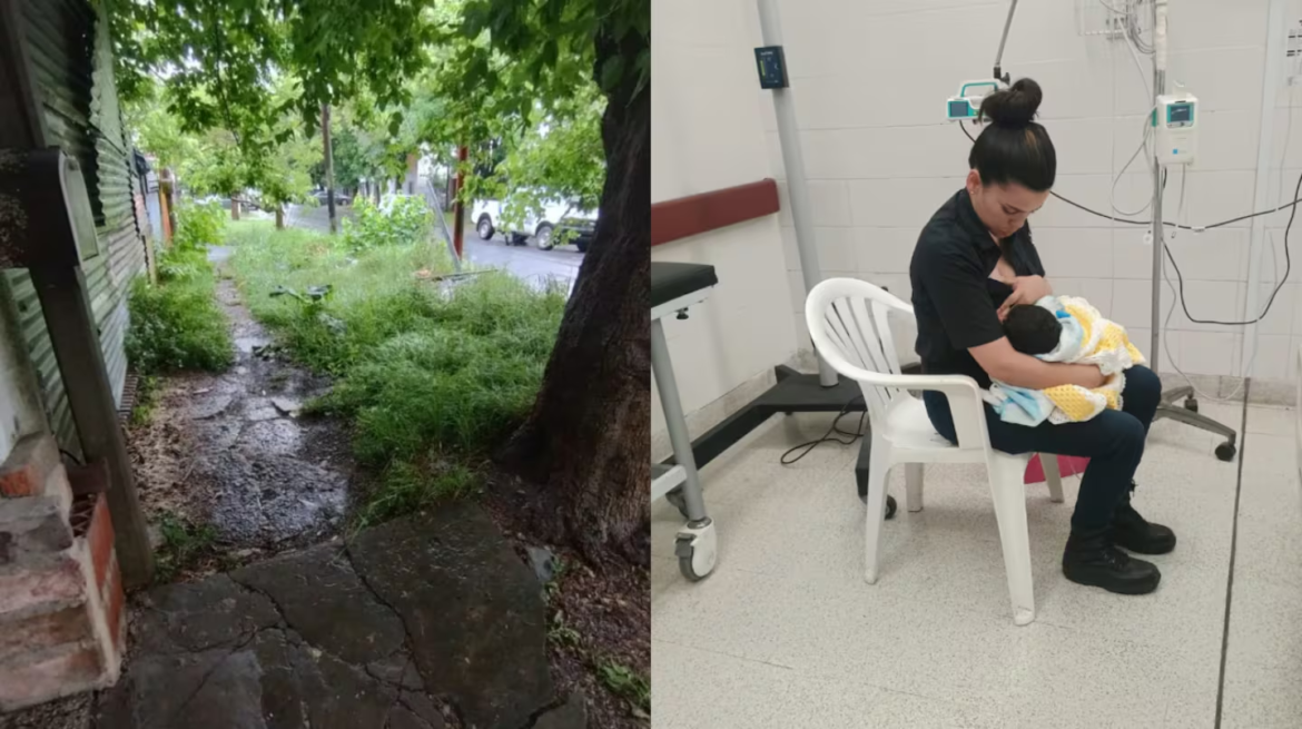 La Plata: Abandonaron a un bebé de pocos días en medio del temporal, un ciclista lo encontró y una policía lo amamantó