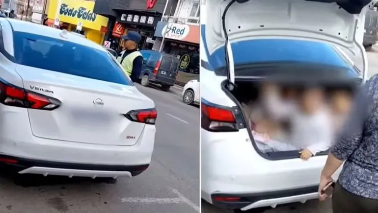 🚨 Tres niñas en el baúl: alarma por un insólito hallazgo en un control policial